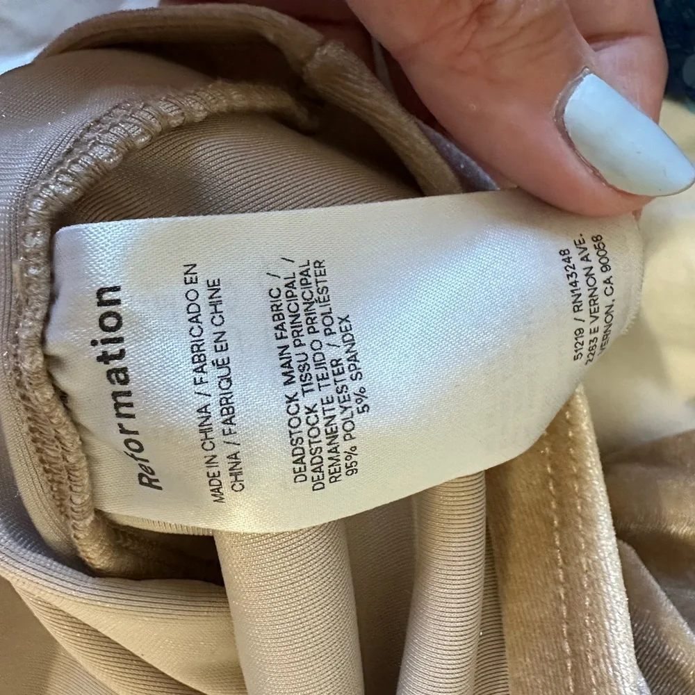 Reformation Shimmering Velvet Top - Picture 4 of 5